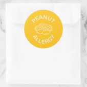 Peanut Allergy Runder Aufkleber (Tasche)