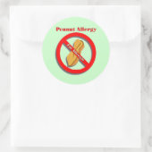 Peanut Allergy Sticker Ich bin allergisch in Grün (Tasche)