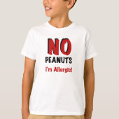 Peanut Allergy T-Shirt (Vorderseite)
