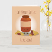 Peanut Better Food Cartoon wird gut Karte (Gelbe Blume)