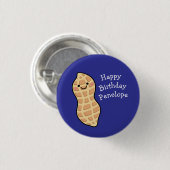 Peanut Birthday Party Kinder Niedliche Nut Cartoon Button (Vorne & Hinten)