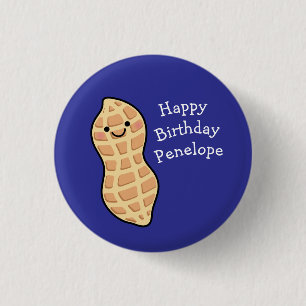 Peanut Birthday Party Kinder Niedliche Nut Cartoon Button
