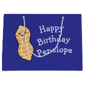 Peanut Birthday Party Kinder Niedliche Nut Cartoon Große Geschenktüte (Vorderseite)