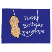 Peanut Birthday Party Kinder Niedliche Nut Cartoon Große Geschenktüte (Rückseite)
