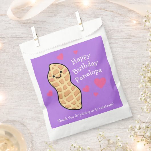 Peanut Birthday Party Niedlich Kids Cartoon Nut Geschenktütchen (Ausgeschnitten)