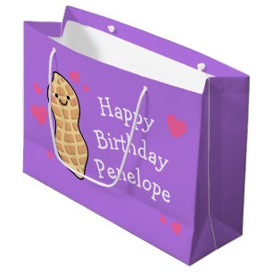 Peanut Birthday Party Niedlich Kids Cartoon Nut Große Geschenktüte