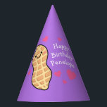 Peanut Birthday Party Niedlich Kids Cartoon Nut Partyhütchen<br><div class="desc">Diese zauberhaften Vorspeisen zum Thema Erdnuss sind perfekt für einen Nuss-Liebhaber! Ideal für Geburtstage und andere Feiern! Die Erdnuss hat niedliche rosa Herzen und ist ideal für Kinder oder Erwachsene,  die ihren Abschluss aus einer Nussallergie feiern!</div>