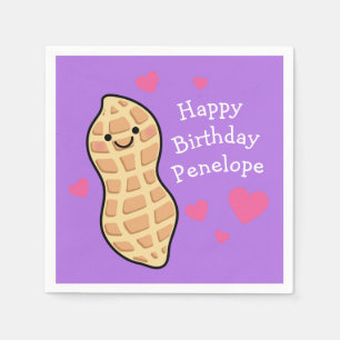 Peanut Birthday Party Niedlich Kids Cartoon Nut Serviette