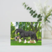 "Peanut & Blackbird" Postkarte (Stehend Vorderseite)