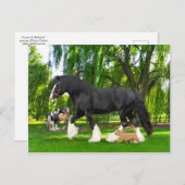 "Peanut & Blackbird" Postkarte (Vorne/Hinten)