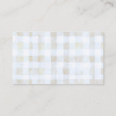 Peanut Boy Blue Gingham Babyshower-Windel-Spiel Begleitkarte (Rückseite)