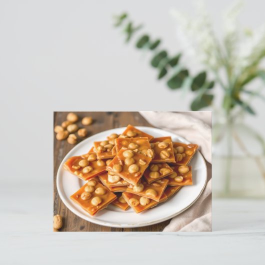 Peanut Brittle Recipe  Postkarte (Stehend Vorderseite)