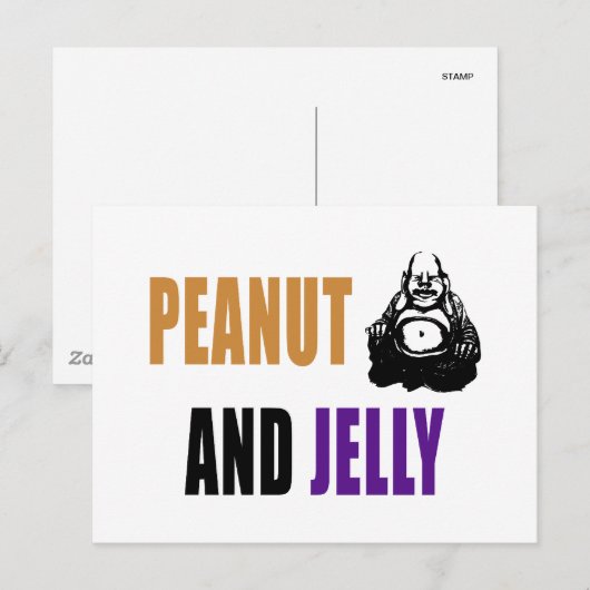 Peanut Buddha & Jelly Postkarte (Vorne/Hinten)
