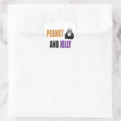Peanut Buddha & Jelly Quadratischer Aufkleber (Tasche)