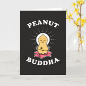 Peanut Buddha Karte (Gelbe Blume)