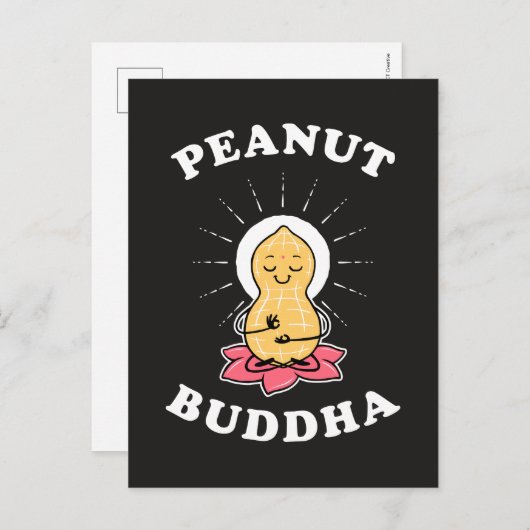 Peanut Buddha Postkarte (Vorne/Hinten)