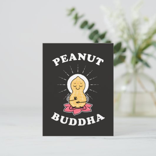 Peanut Buddha Postkarte (Stehend Vorderseite)