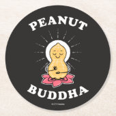 Peanut Buddha Runder Pappuntersetzer (Vorderseite)
