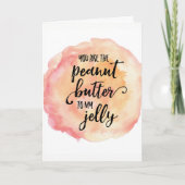 Peanut butter and jelly love greeting card karte (Vorderseite)