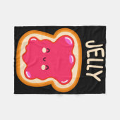 Peanut Butter And Jelly Twin Best Friend Matching Fleecedecke (Vorderseite (Horizontal))