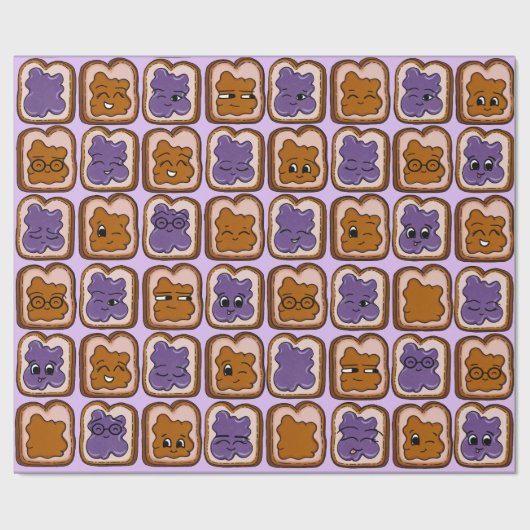 Peanut Butter and Jelly Wrapping Paper Geschenkpapier (Flach)
