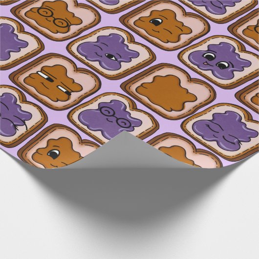 Peanut Butter and Jelly Wrapping Paper Geschenkpapier (Ecke)