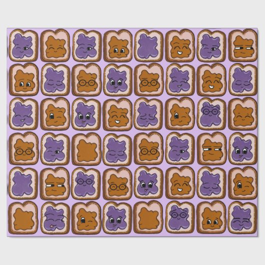 Peanut Butter and Jelly Wrapping Paper Geschenkpapier (Saum)