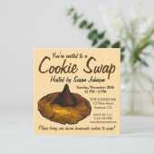 Peanut Butter Blossom Cookie Swap Party Bake Sale Einladung (Stehend Vorderseite)