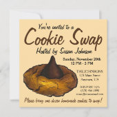 Peanut Butter Blossom Cookie Swap Party Bake Sale Einladung (Vorderseite)