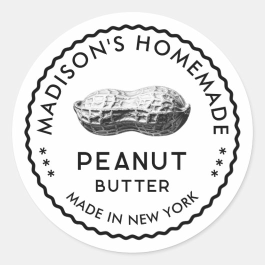 Peanut butter canning runder aufkleber (Vorderseite)