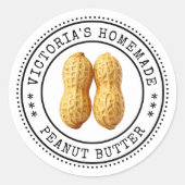 Peanut butter canning runder aufkleber (Vorderseite)