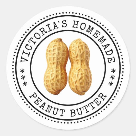 Peanut butter canning runder aufkleber (Vorderseite)