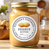 Peanut butter canning runder aufkleber
