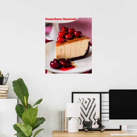 Peanut Butter Cheesecake AI Art Poster (Heimbüro)