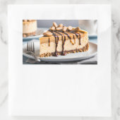 Peanut Butter Cheesecake Rechteckiger Aufkleber (Tasche)