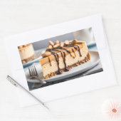 Peanut Butter Cheesecake Rechteckiger Aufkleber (Umschlag)