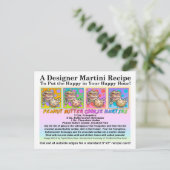 Peanut Butter Cookie Martini Rezept Karte Postkart (Stehend Vorderseite)
