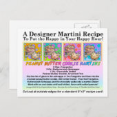 Peanut Butter Cookie Martini Rezept Karte Postkart (Vorne/Hinten)