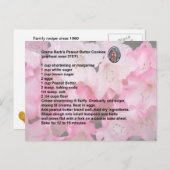 Peanut Butter Cookie Rezept Postkarte (Vorne/Hinten)