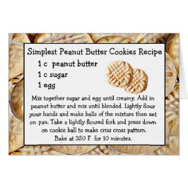 Peanut Butter Cookie Rezeptkarte