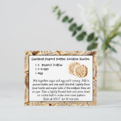 Peanut Butter Cookies Rezept Karte Postkarte (Stehend Vorderseite)