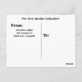 Peanut Butter Cookies Rezept Karte Postkarte (Rückseite)