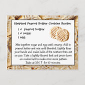 Peanut Butter Cookies Rezept Karte Postkarte (Vorderseite)