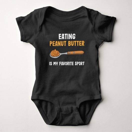 Peanut Butter Frühstück Lieblings-Sport Baby Strampler (Vorderseite)