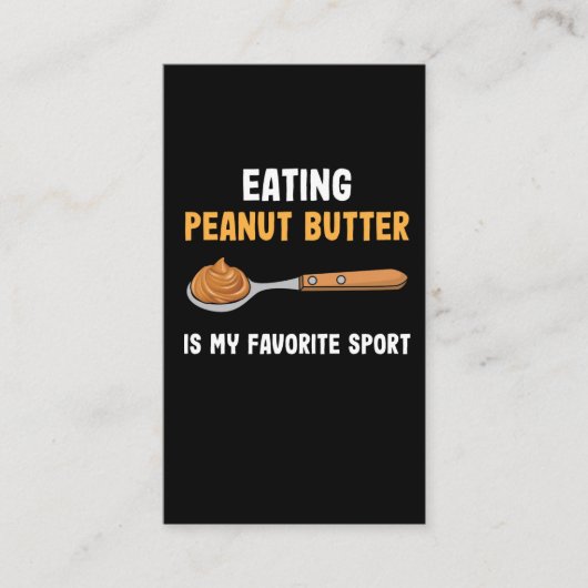 Peanut Butter Frühstück Lieblings-Sport Visitenkarte (Vorderseite)