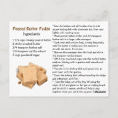 Peanut Butter Fudge Recipe Card Postkarte (Rückseite)