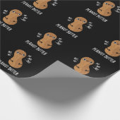 Peanut Butter Funny Nut Puck Dark BG Geschenkpapier (Ecke)