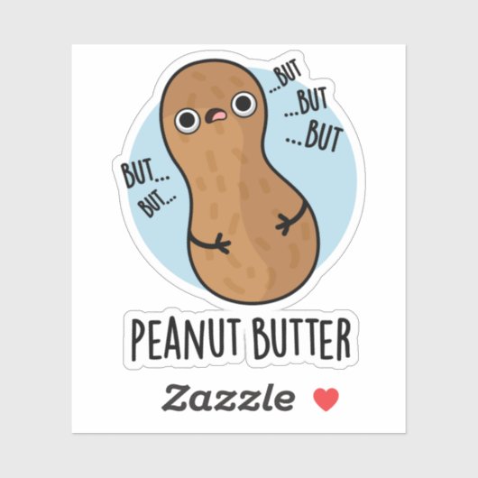 Peanut Butter Funny Nut Puff Aufkleber (Blatt)