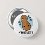Peanut Butter Funny Nut Puff Button (Vorne & Hinten)