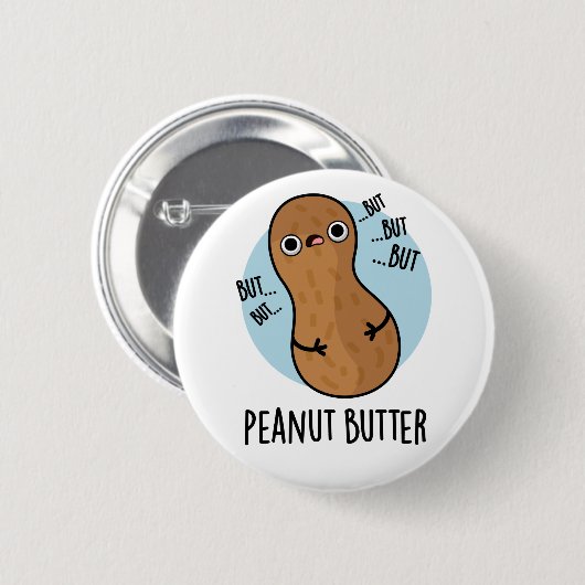Peanut Butter Funny Nut Puff Button (Vorne & Hinten)